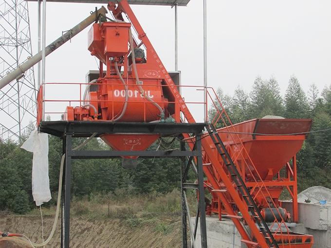 Sichuan JS1000 mixing plant